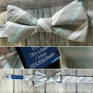Vince Camuto linen silk bow tie NWT